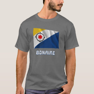 Camiseta Bandera que agita de Bonaire con nombre
