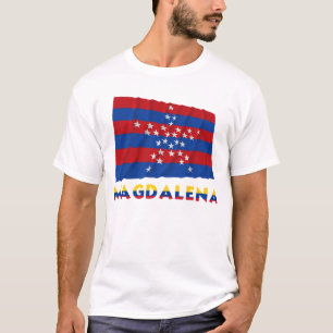 Camiseta Bandera que agita de Magdalena con nombre