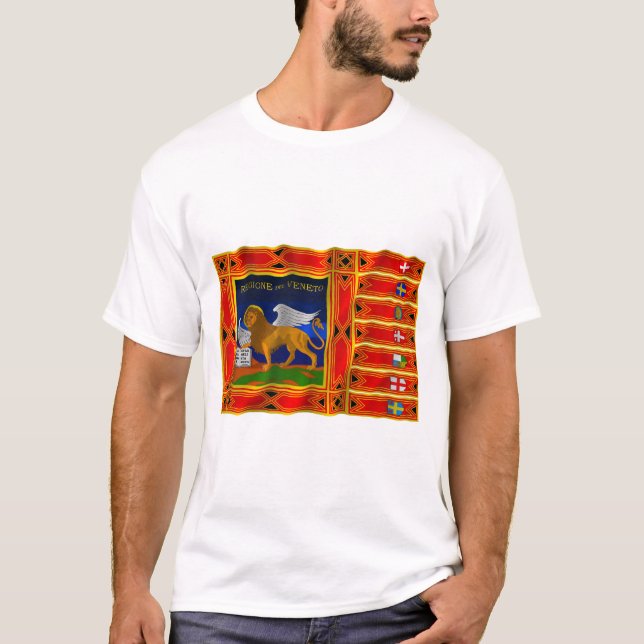 Camiseta Bandera que agita de Véneto (Anverso)