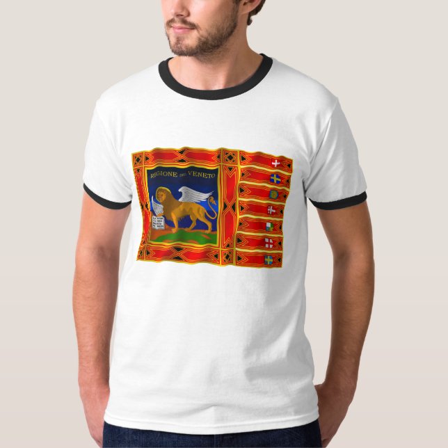 Camiseta Bandera que agita de Véneto (Anverso)