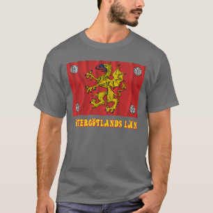Camiseta Bandera que agita del län de Östergötlands con