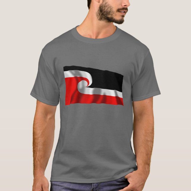 Camiseta Bandera que agita maorí (Anverso)