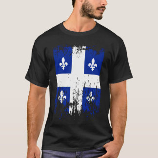 Camiseta Bandera Quebec arrancada