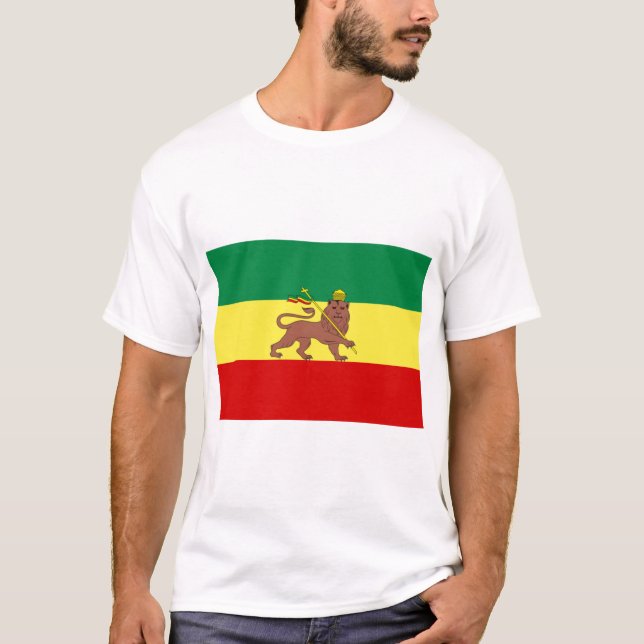 Camiseta Bandera rastafari (Rastafarianismo) (Rasta) (Anverso)