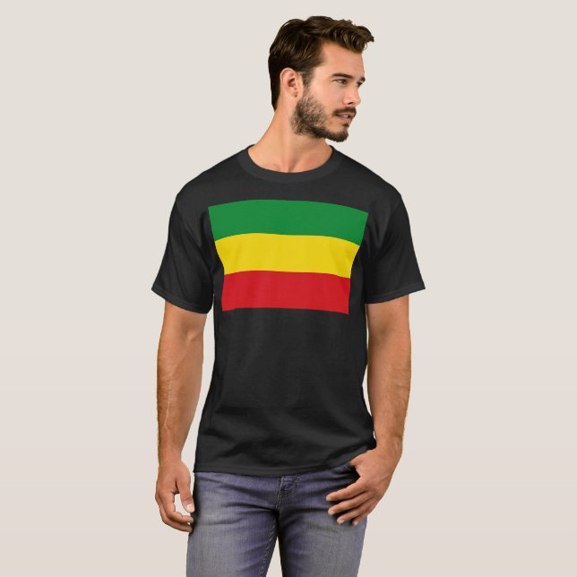 Camiseta Bandera rastafariana rasta etíope (Anverso completo)