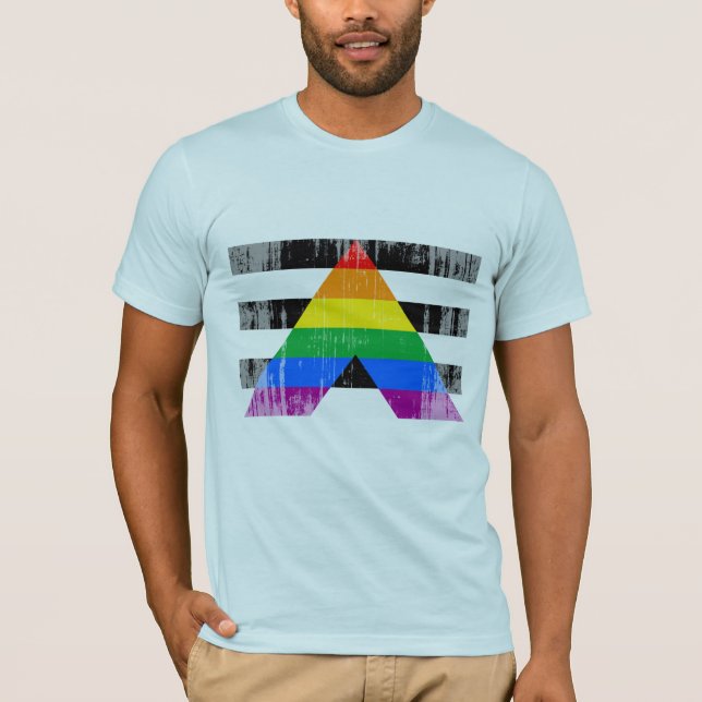 Camiseta Bandera recta distressed.png del aliado (Anverso)
