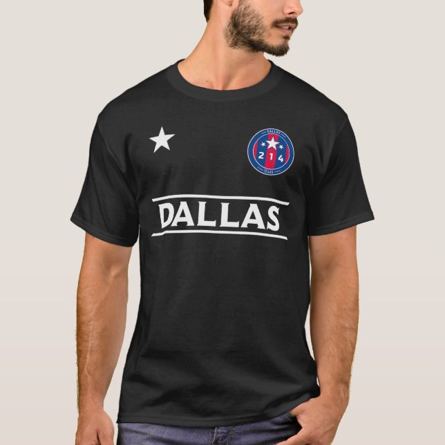 Camiseta Bandera redonda Dallas City 214 con estrellas - Te (Anverso)