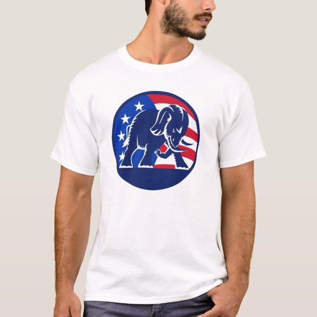 Camiseta Bandera republicana del elefante (Anverso)
