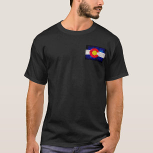 Camiseta Bandera resistida del estado de Colorado del