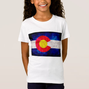 Camiseta Bandera resistida del estado de Colorado del