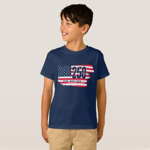 Camiseta Bandera Retro América 250 Años Aniversario 250º