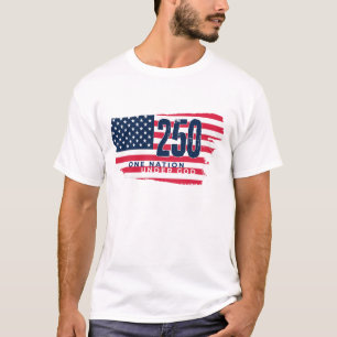 Camiseta Bandera Retro América 250 Años Aniversario 250º