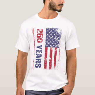 Camiseta Bandera Retro América 250 Años Aniversario 250