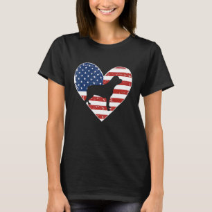 Camiseta Bandera Retro Americana 4 De Julio Rottweiler Dad 