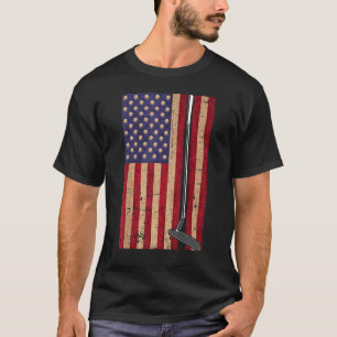 Camiseta Bandera Retro Americana Golf 4 De Julio Gol Patrió