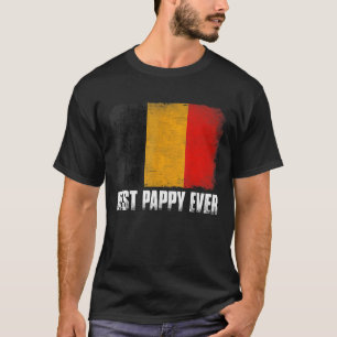 Camiseta Bandera retro belga mejor papa del día del padre