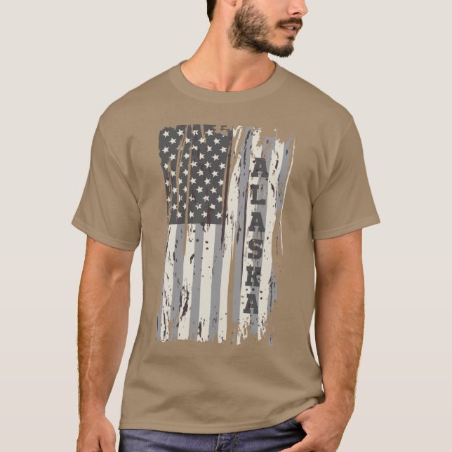 Camiseta Bandera retro de Alaska regalo perfecto para tu pr (Anverso)