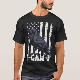Camiseta Bandera Retro De Ee. UU. Cuervo Negro Pájaro Negro