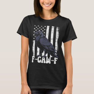 Camiseta Bandera Retro De Estados Unidos F Caw F Cuervo Neg
