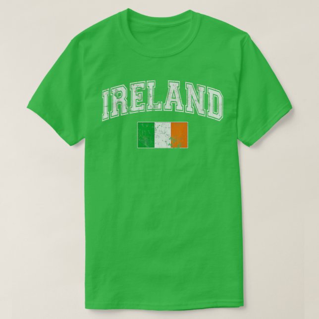 Camiseta Bandera retro de Irlanda Día de los Sta Patrocinad (Diseño del anverso)
