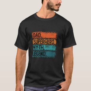 Camiseta Bandera retro de leyenda del mito del superhéroe d