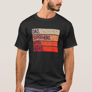 Camiseta Bandera retro de leyenda del mito del superhéroe d
