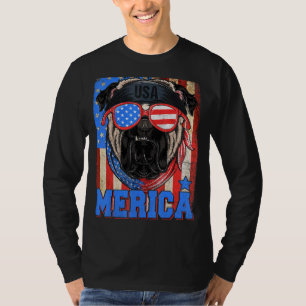 Camiseta Bandera Retro De Merica Patriótica De Pitbull Esta