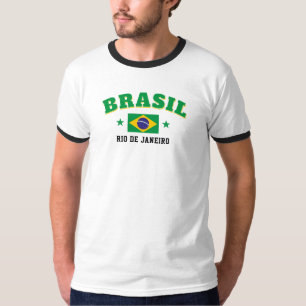 Camiseta Bandera Retro de Río de Janeiro Brasil