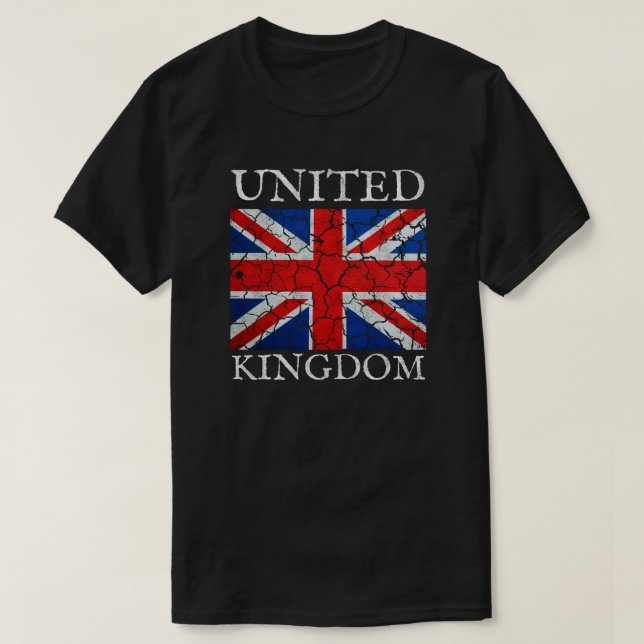 Camiseta Bandera retro del Reino Unido (Diseño del anverso)
