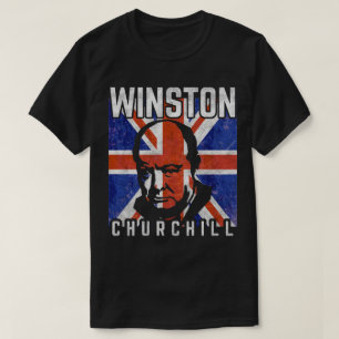 Camiseta Bandera retro del Reino Unido de Winston Churchill