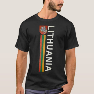 Camiseta Bandera retro deportiva de Lituania y emblema litu