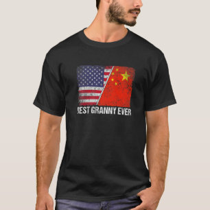 Camiseta Bandera retro estadounidense Bandera de China Mejo
