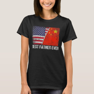 Camiseta Bandera retro estadounidense Bandera de China mejo