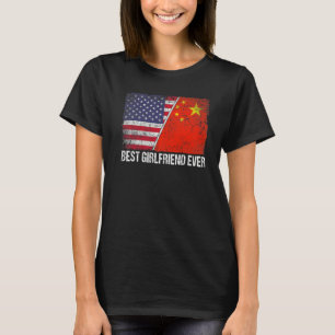 Camiseta Bandera retro estadounidense Bandera de China Mejo