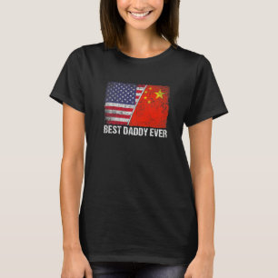 Camiseta Bandera retro estadounidense Bandera de China Mejo