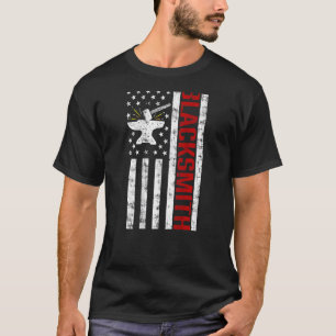 Camiseta Bandera retro-estadounidense falsificó la bandera 