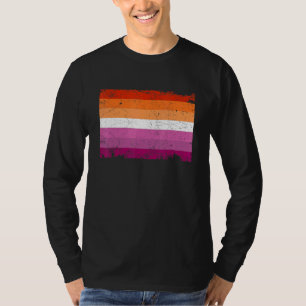 Camiseta Bandera Retro Lgbt Para Lesbianas
