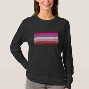 Camiseta Bandera Retro Lgbt Vintage Para Lesbianas