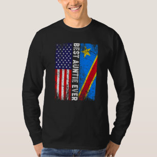 Camiseta Bandera retro norteamericana bandera del Congo mej