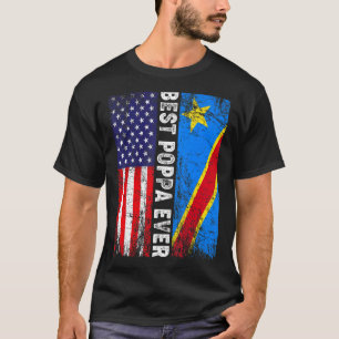 Camiseta Bandera retro norteamericana bandera del Congo mej