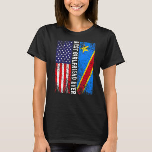 Camiseta Bandera retro norteamericana bandera del Congo mej
