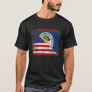Camiseta Bandera retro patriótica estadounidense de Belice