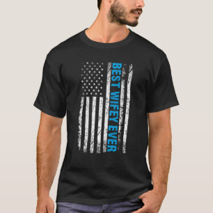 Camiseta Bandera Retro Vintage De La Mejor Wifey De La Hist