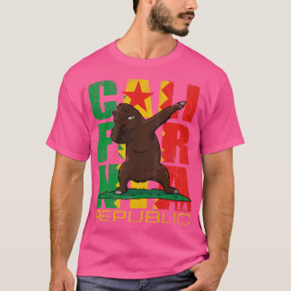 Camiseta Bandera retro vintage de oso californiano de Los Á