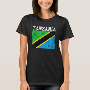 Camiseta Bandera retro vintage de Tanzania raíces tanzanas