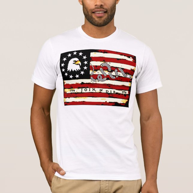 Camiseta ¡Bandera revolucionaria americana! (Anverso)