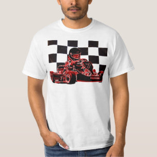 Camiseta Bandera roja/a cuadros el competir con de Kart