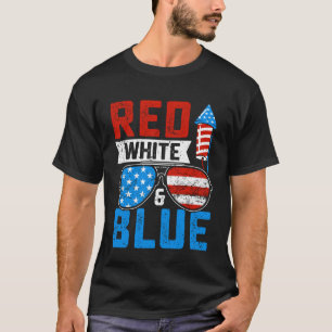 Camiseta Bandera Roja Blanca Azul Patriótica de EE. UU. 4 d
