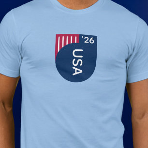 Camiseta Bandera Roja Blanca Azul USA Estilo Urbano