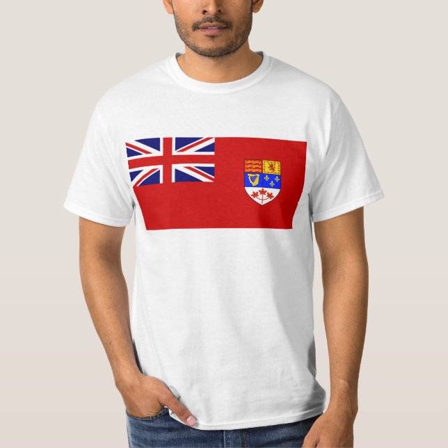 Camiseta Bandera roja canadiense de la bandera (Anverso)